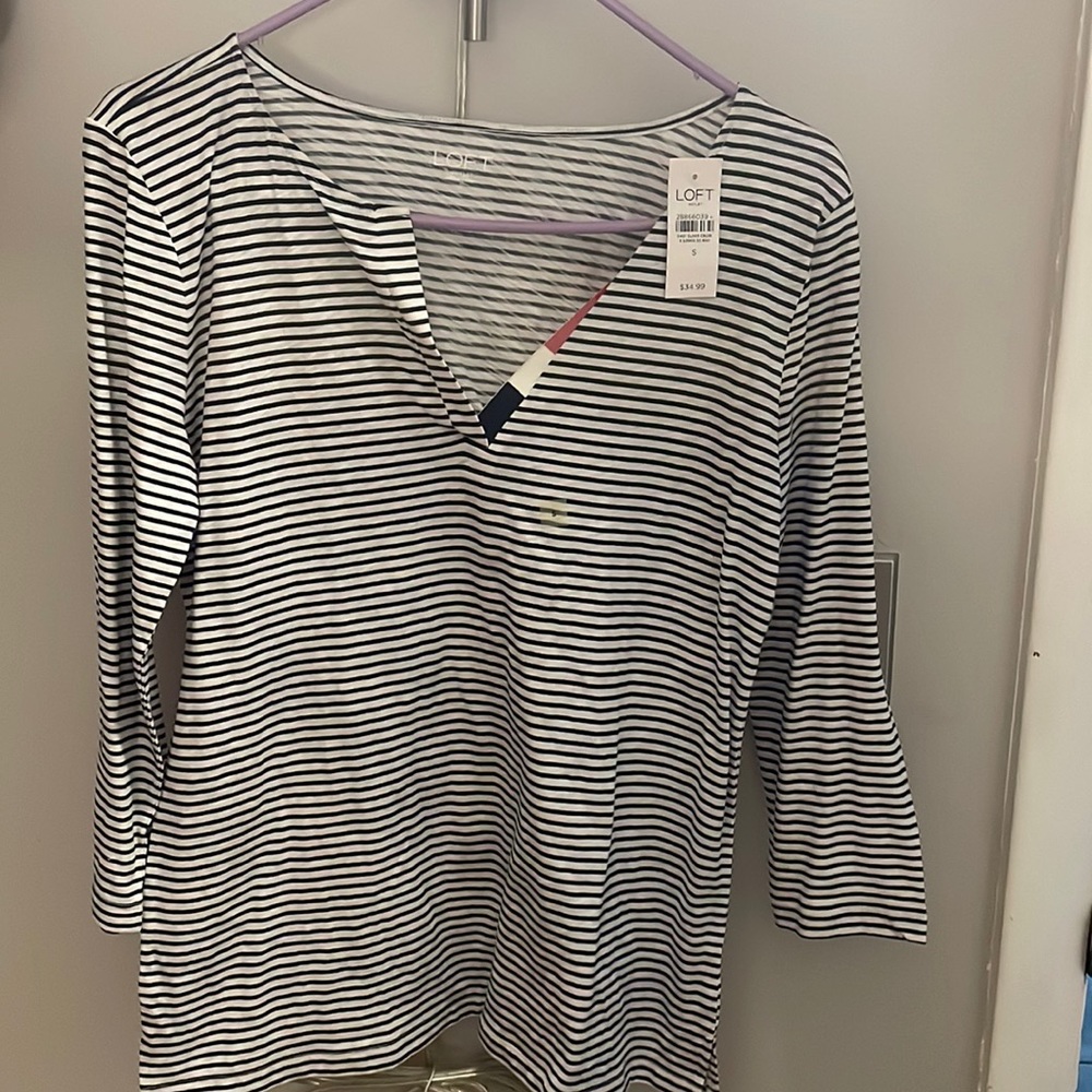 Loft three quarter sleeve work shirt